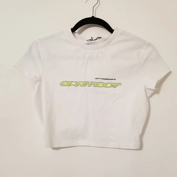 NWT I.AM.GIA Spambot Graffic Crop Tee - P10 - Picture 2 of 5